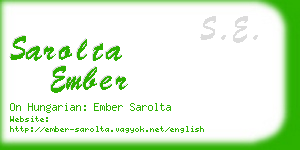 sarolta ember business card